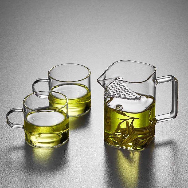 Glass Tea Pitcher and Infuser Cup Set