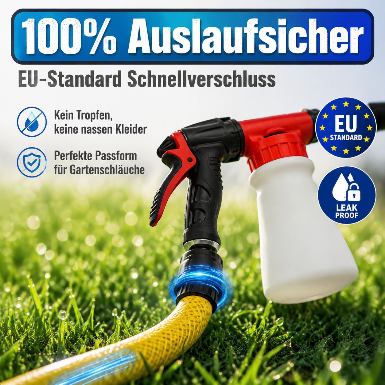 Multifunktions-Schaumwasserpistole für Autowäsche und Garten, großer Sprühbehälter, Werksverkauf