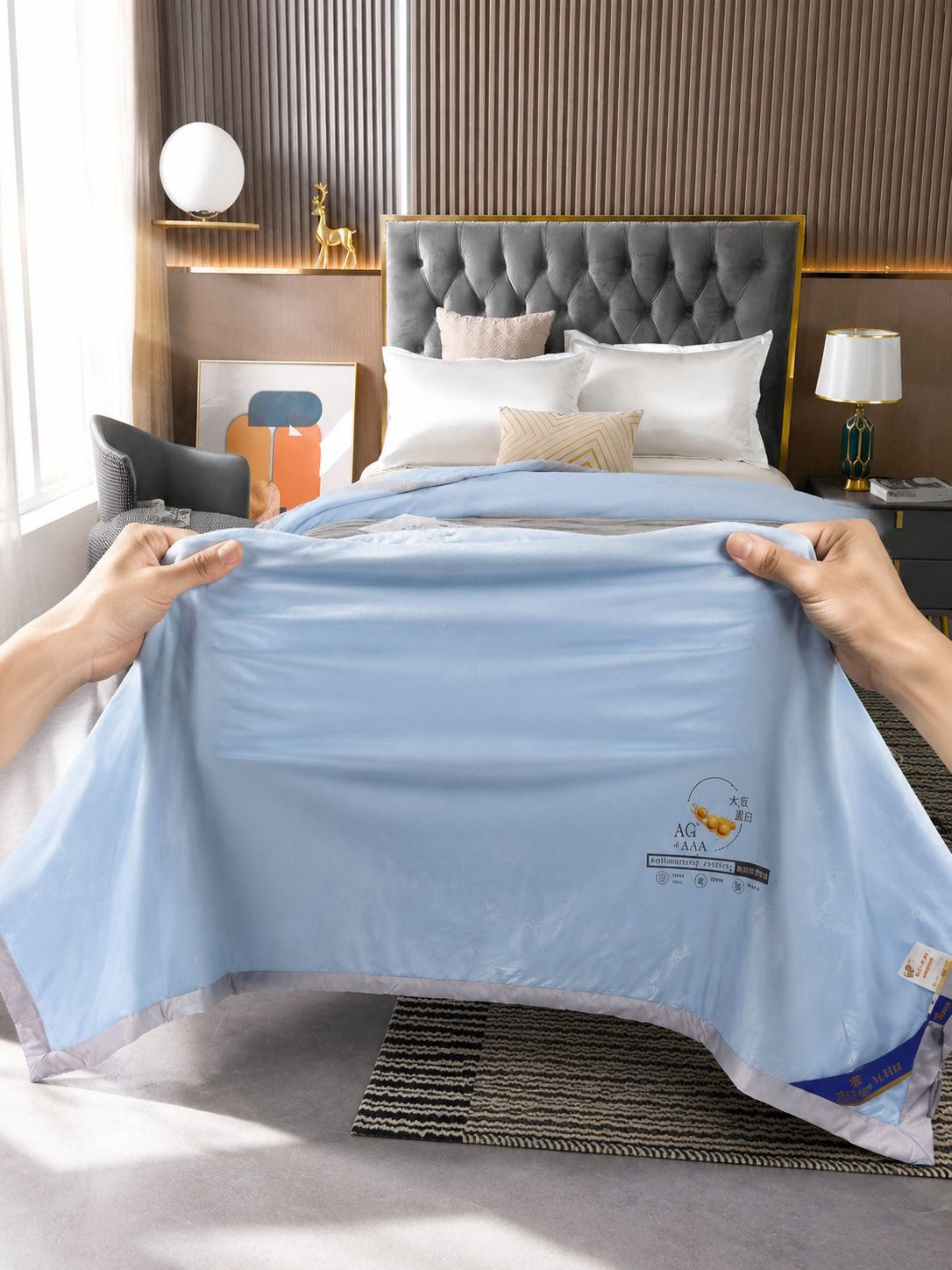 Summer quilt with moisture-wicking properties