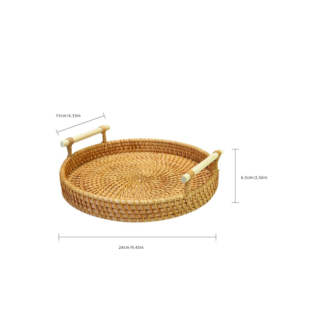 Handwoven Rattan Serving Tray