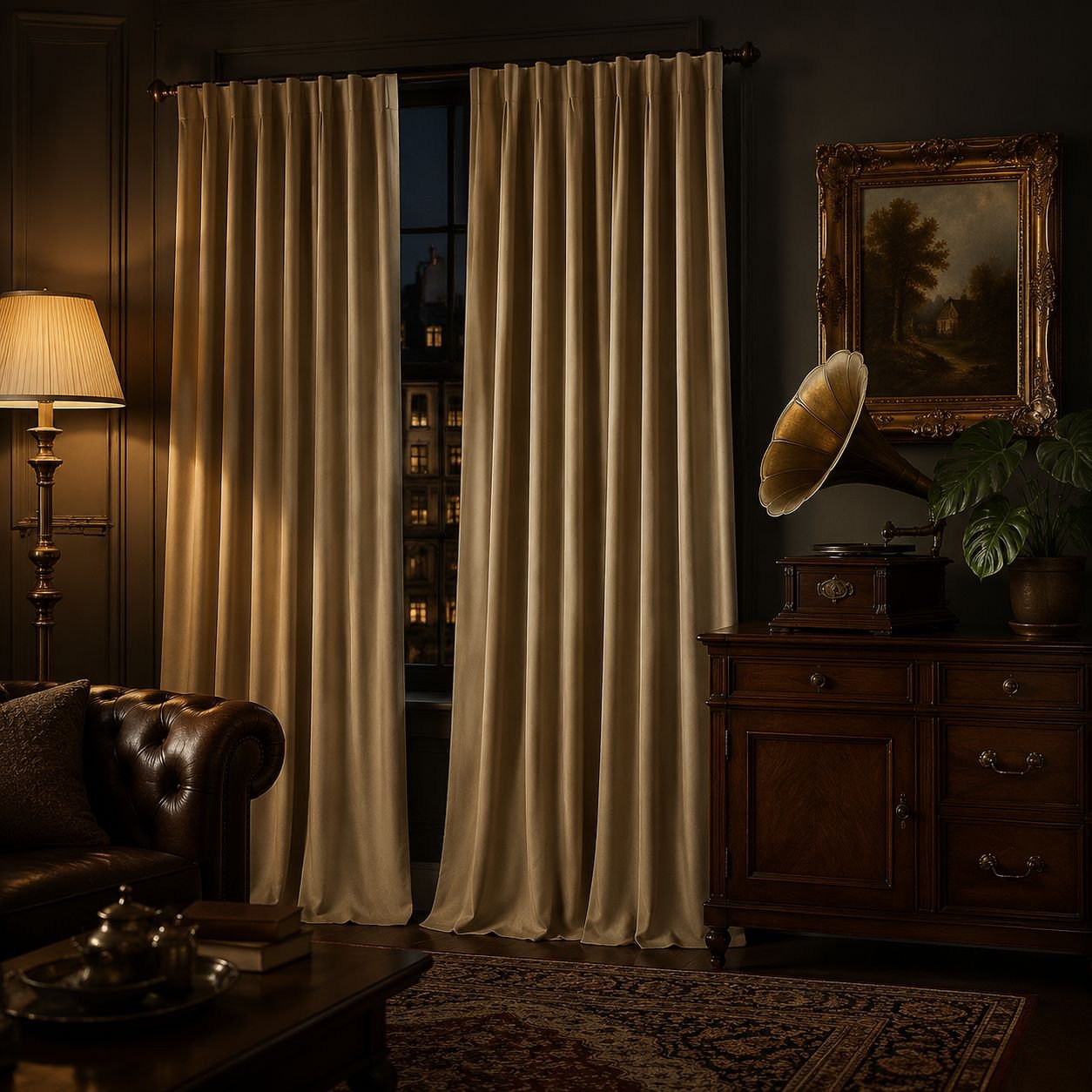Easy to install short blackout curtain for window decoration