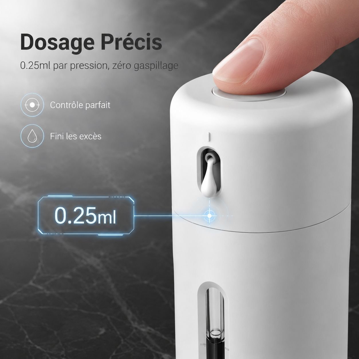 Set de 4 flacons doseurs à pompe pour soins, compatibles bagage cabine