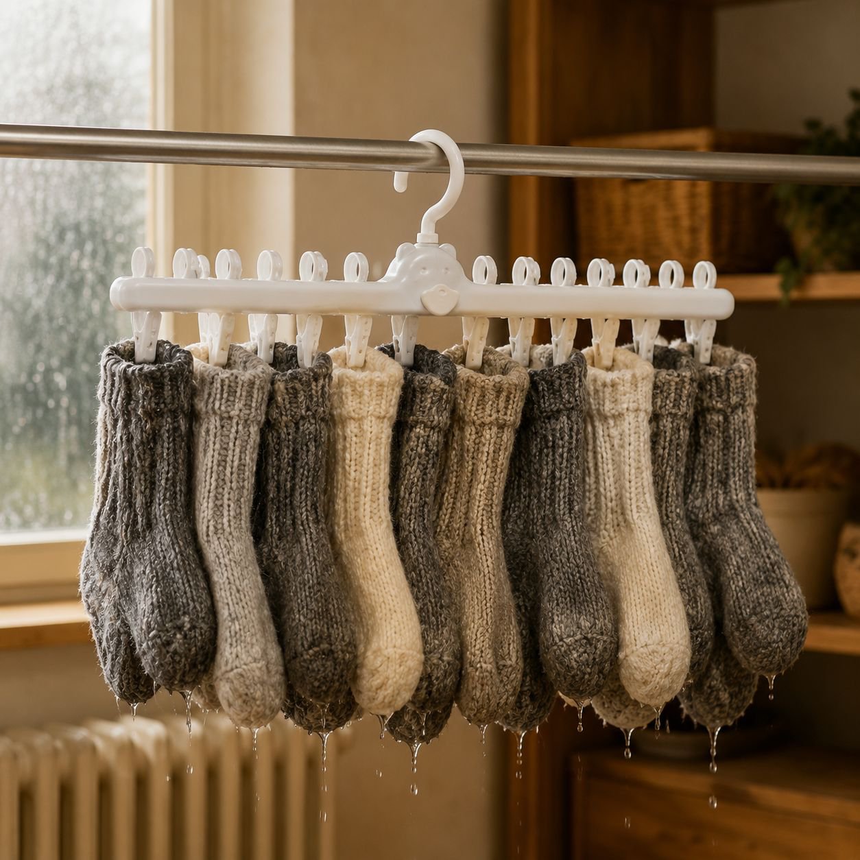 Household drying clamps for efficient laundry