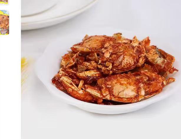 [Freshly Caught Deep-Sea Crab with Plenty of Meat] Spicy  Crispy  Ready-to-Eat Baby Crabs 