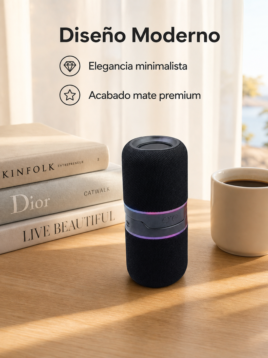 Mini altavoz Bluetooth magnético de escritorio con subwoofer, ideal para casa y coche