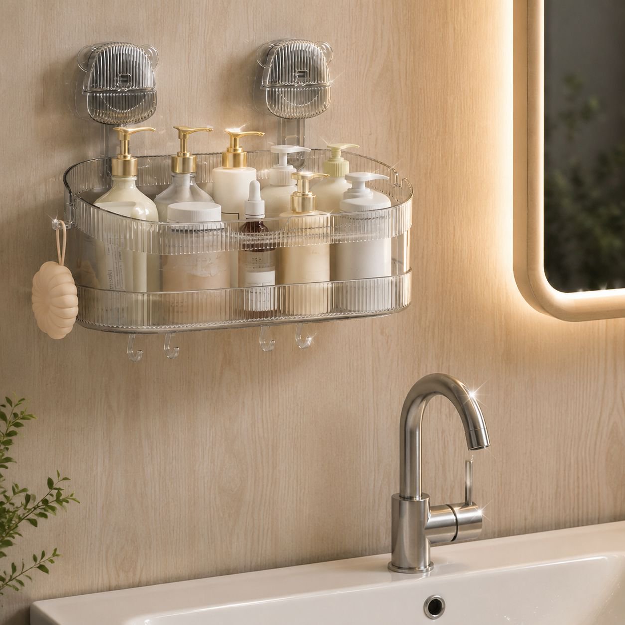 No damage wall shelf for kitchen organization
