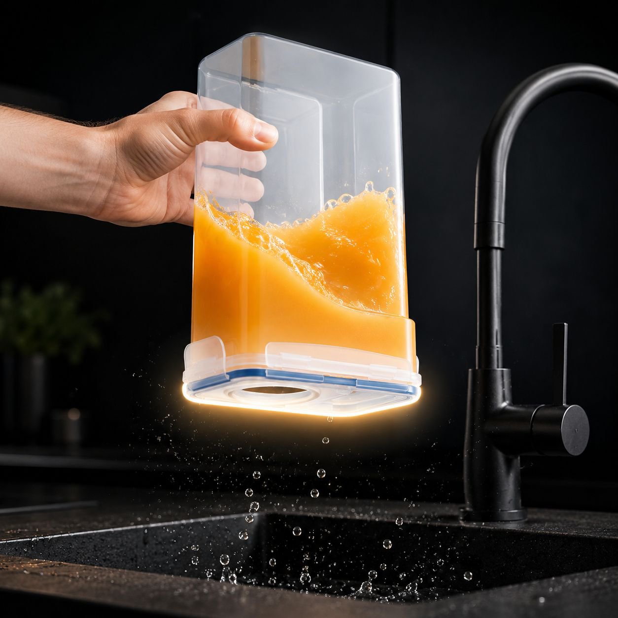 Transparenter luftdichter Vorratsbehälter für die Küche, ideal für Kimchi und Getreide
