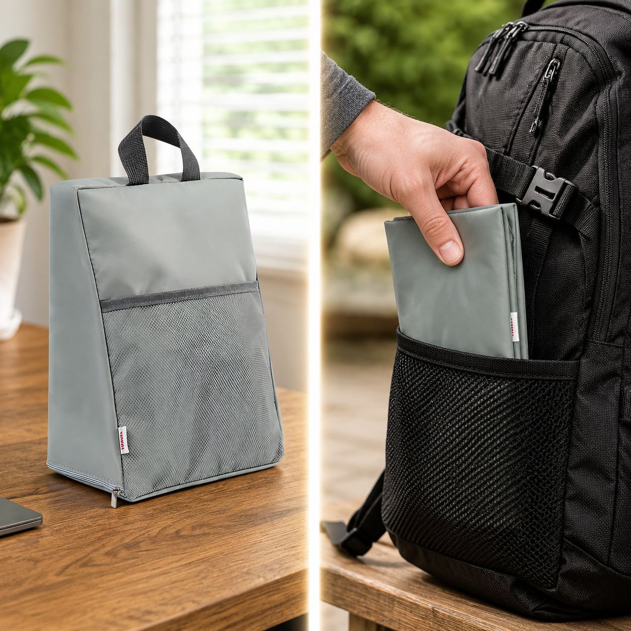 Water-resistant shoe bag for outdoor activities