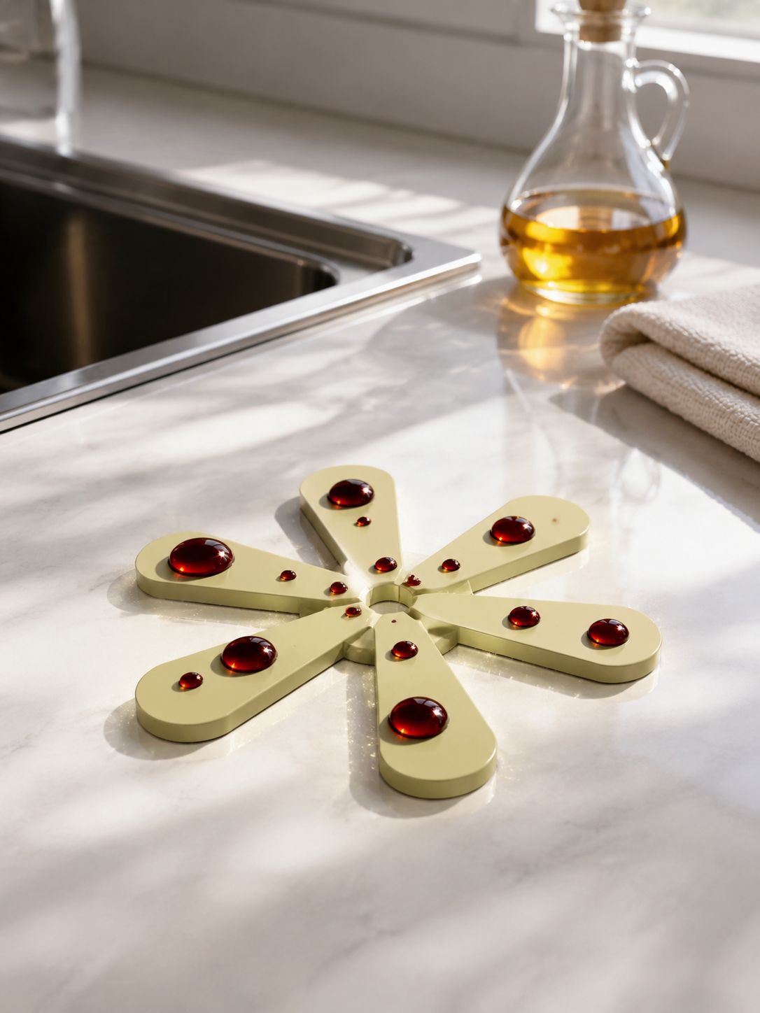 Design élégant du set de table en silicone pour la décoration