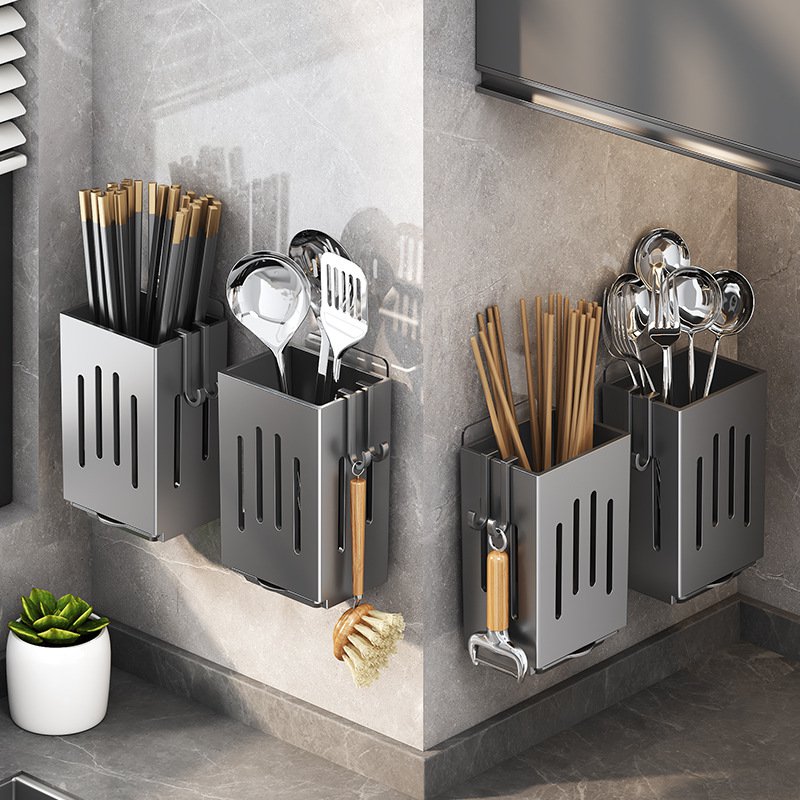 Kitchen wall-mounted chopstick holder