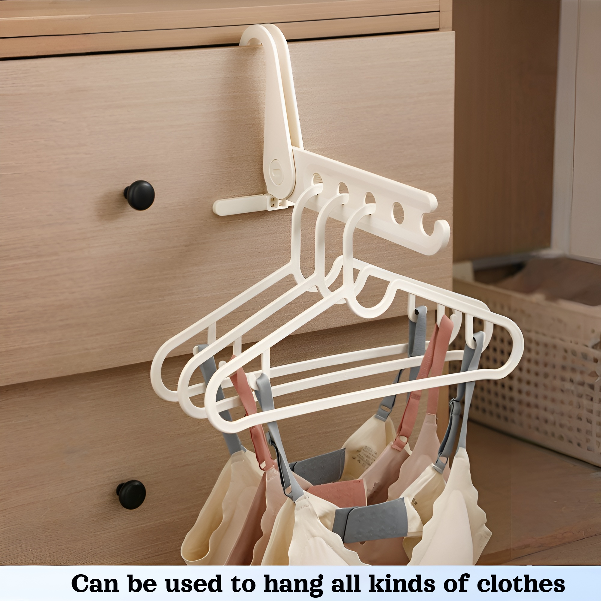 Foldable travel hanger household clothes hanger portable travel hotel multifunctional clothes drying