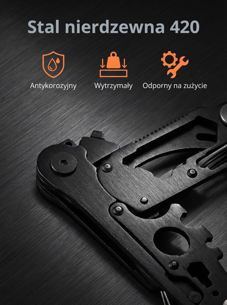 Narzędzie survivalowe w formie karty