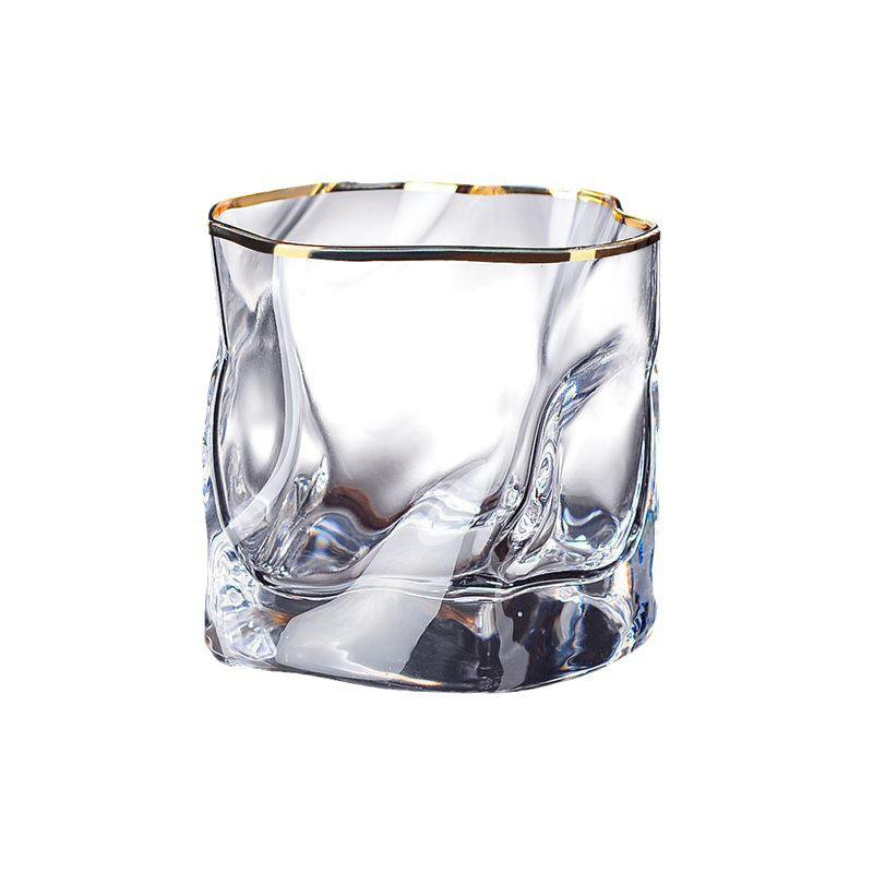 Cooling twisted glass water cup