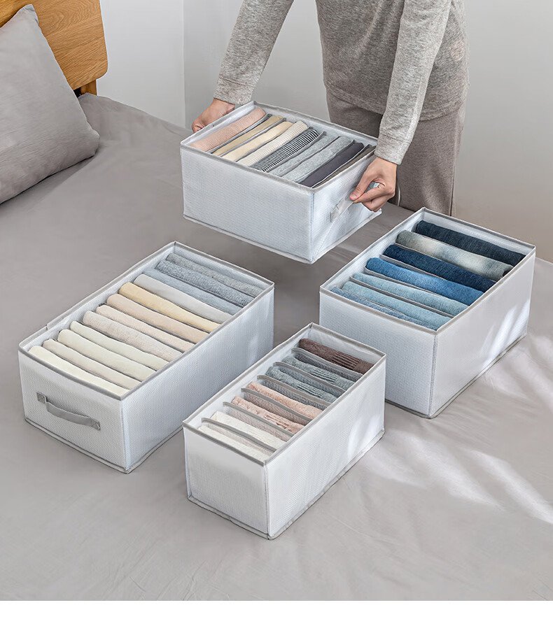 Washable eight section drawer organiser for clothing storage