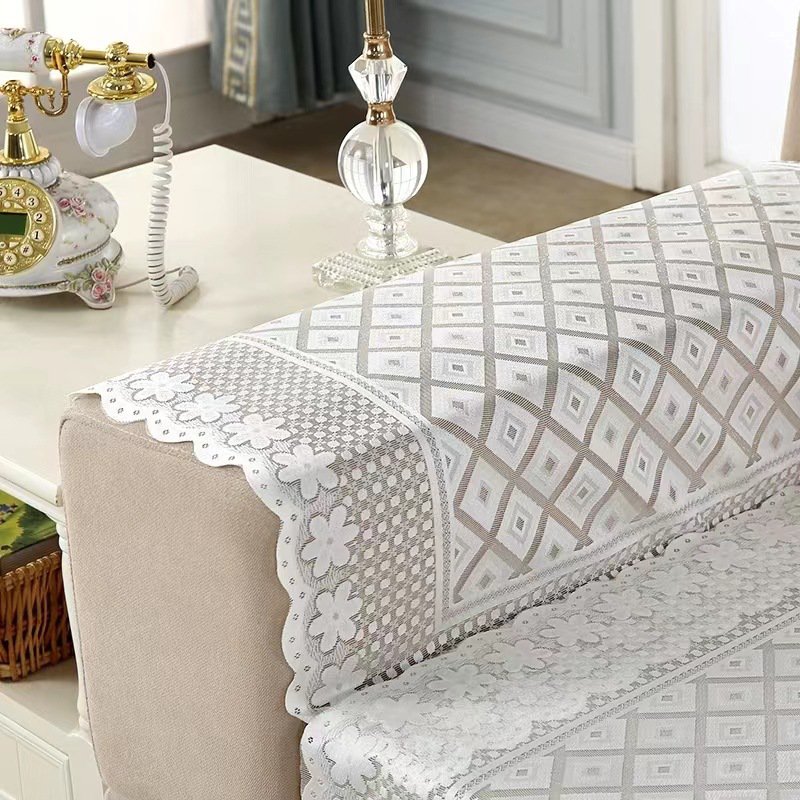 Rutschfestes Sofatuch aus Chiffon und Spitze dekoriert Wohnzimmer