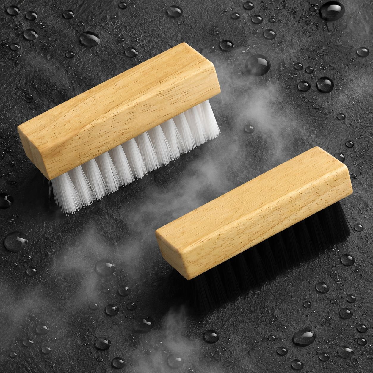 Multi-purpose shoe brush tool for everyday shoe maintenance
