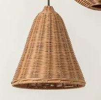 Japanese-Style Woven Rattan Pendant Lamp