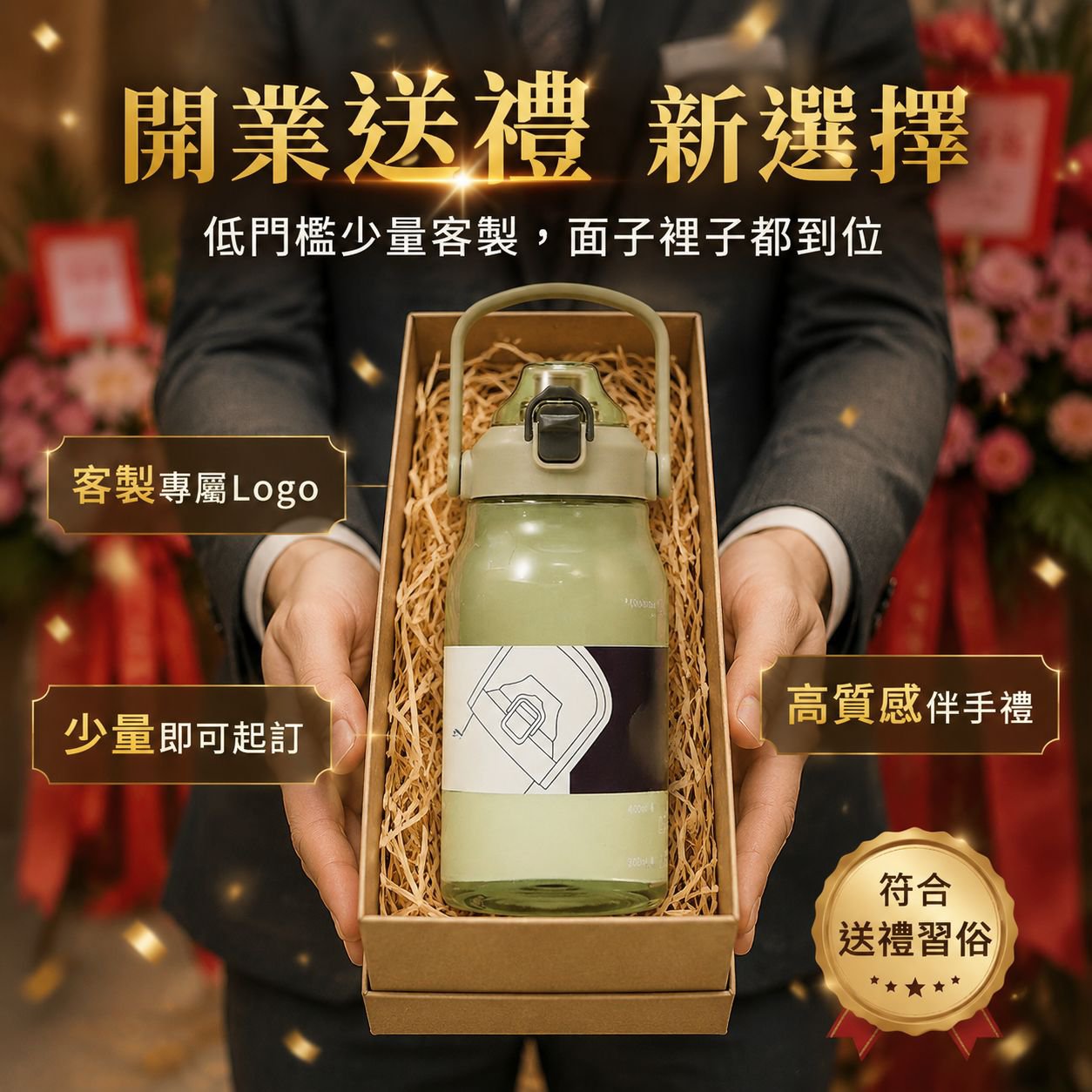 大容量塑膠水杯 帶吸管