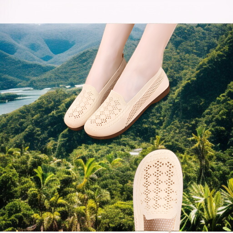 통풍 메쉬 소재로 시원한 슬립온