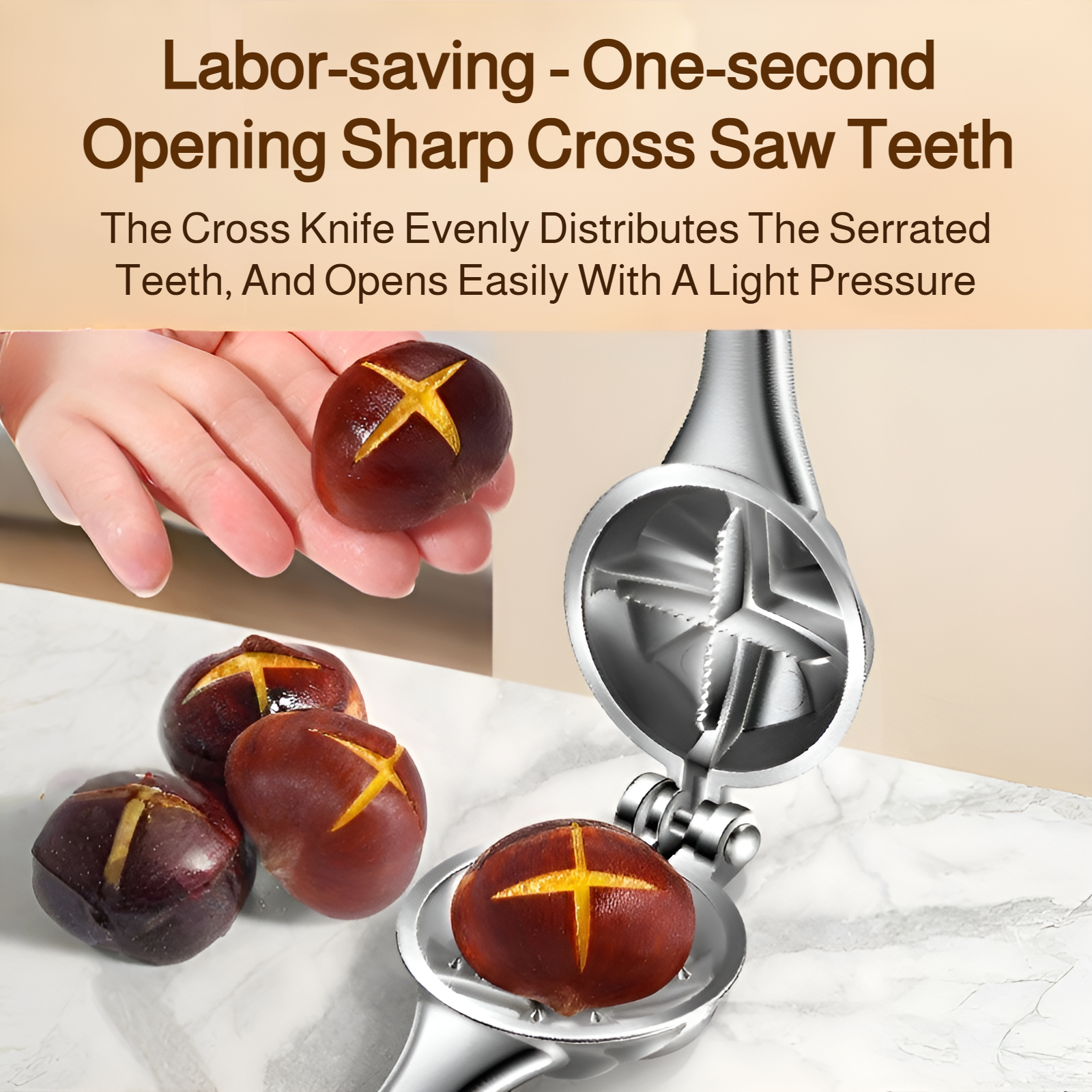 Aluminum alloy chestnut clamp multi-function chestnut opener multi-purpose walnut clamp nut sheller