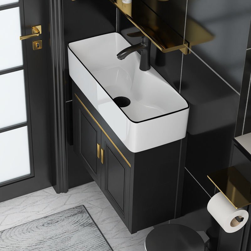 อ่างล้างหน้าขนาดเล็กอ่างล้างหน้าอลูมิเนียมอวกาศตู้ห้องน้ำเซรามิคอ่างล้างหน้า