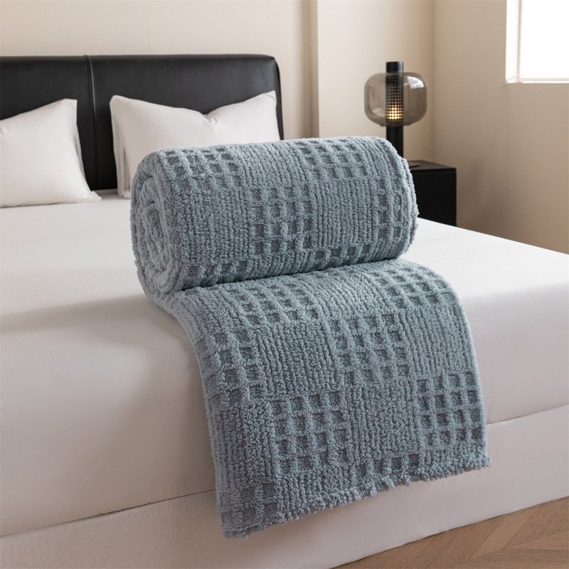 Double-Sided Fleece Waffle Jacquard