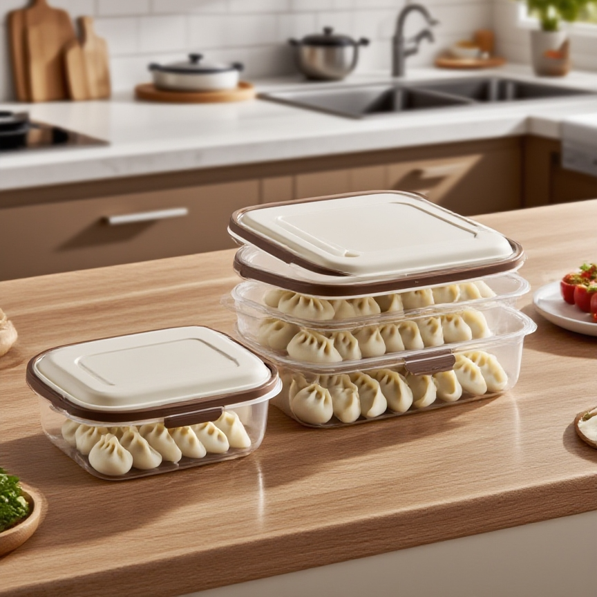 냉동 전용 밀봉 신선도 유지 다층 수납함