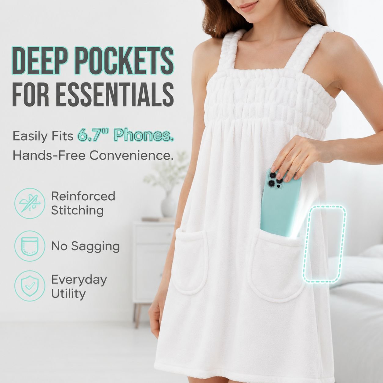 Women's Multi-purpose Bath Skirt Absorbent Bath Towel Robe 2022 New