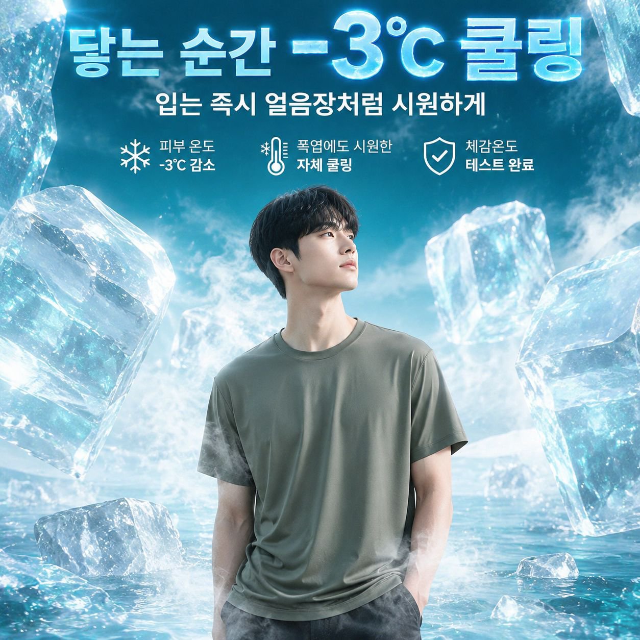 순면 라운드넥 티셔츠