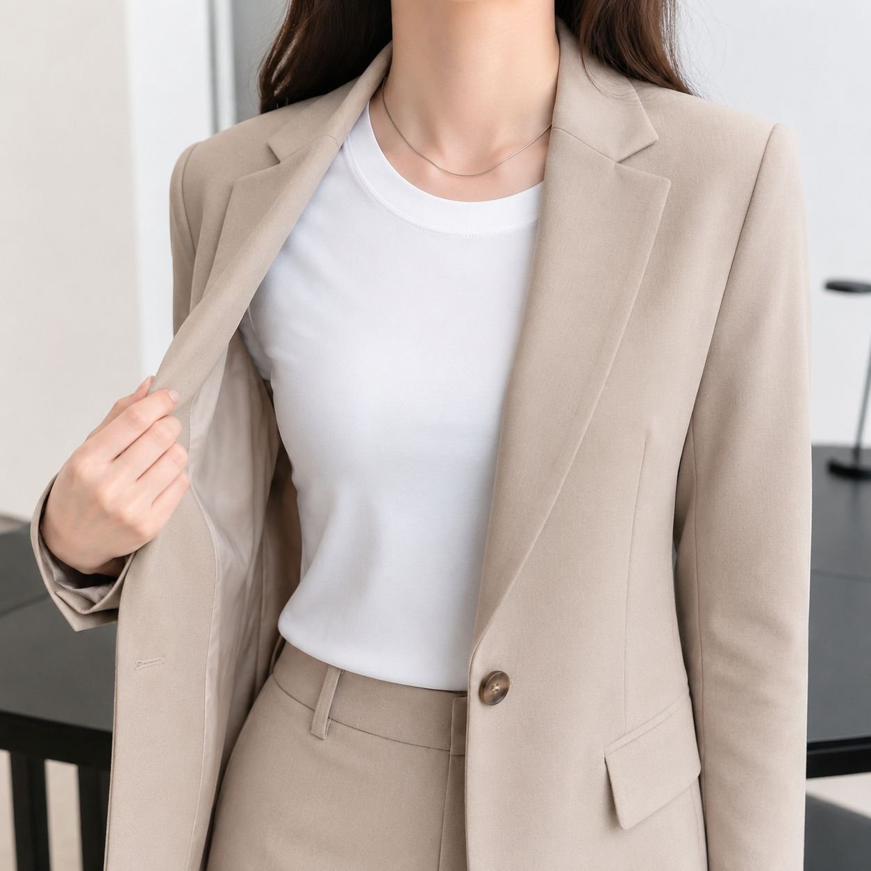 신상 여성 라운드 슬림 반팔 티셔츠