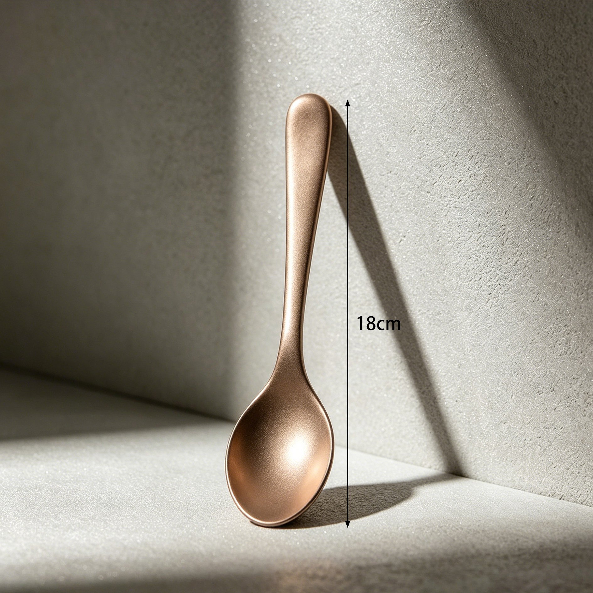 Metal spoons displayed on a dining table