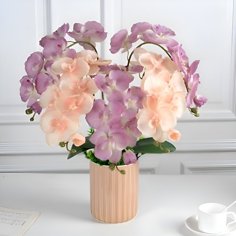 Orchidée papillon artificielle décoration européenne pour la maison