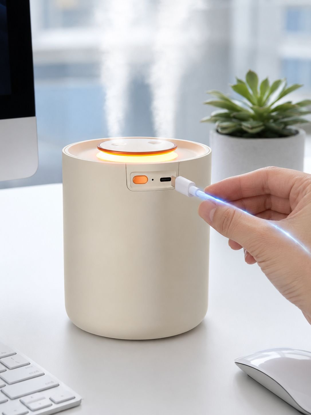 Easy-to-use cute humidifier for office and home
