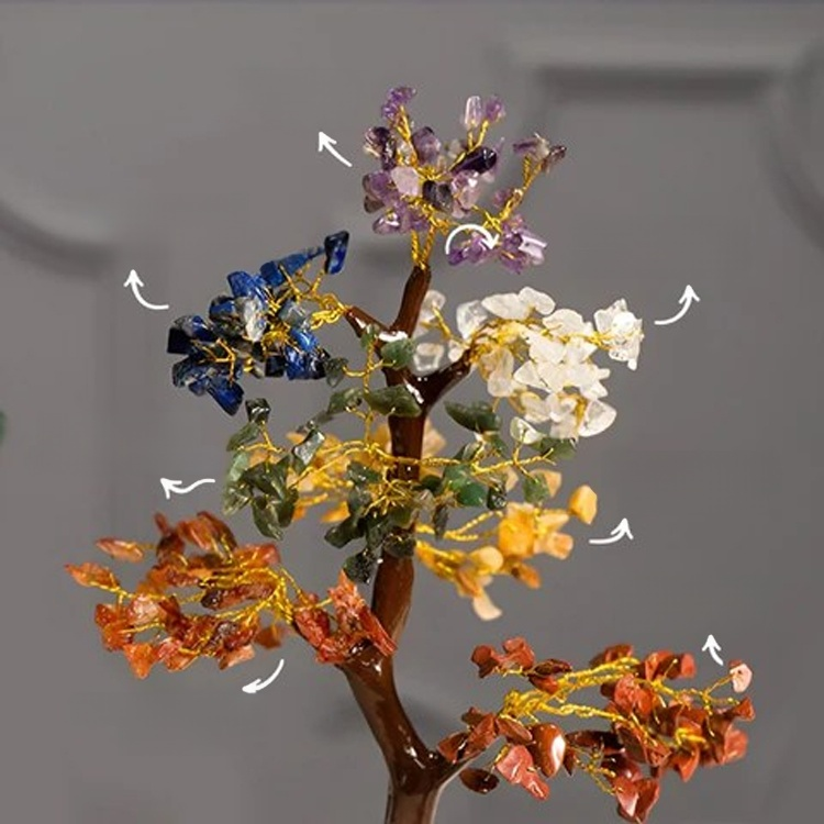 天然クリスタルツリーのホームデコレーション