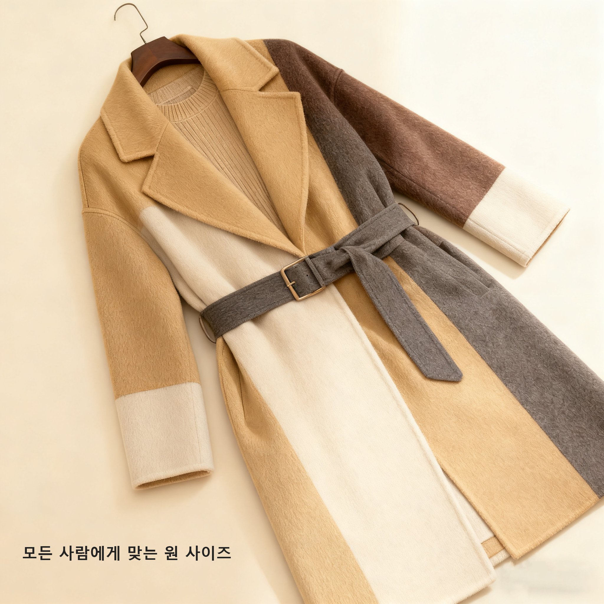 울 롱코트 소재와 텍스처 클로즈업