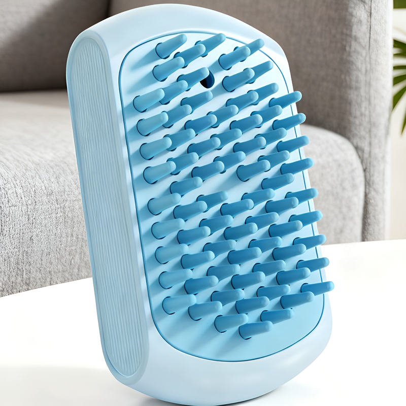 Cepillo Eléctrico con Rociador Giratorio para Perros y Gatos, Cuidado Preciso y Ergonómico