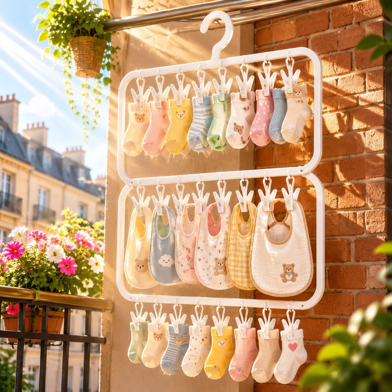 Kinder Sockenclips zum sicheren Befestigen von Socken