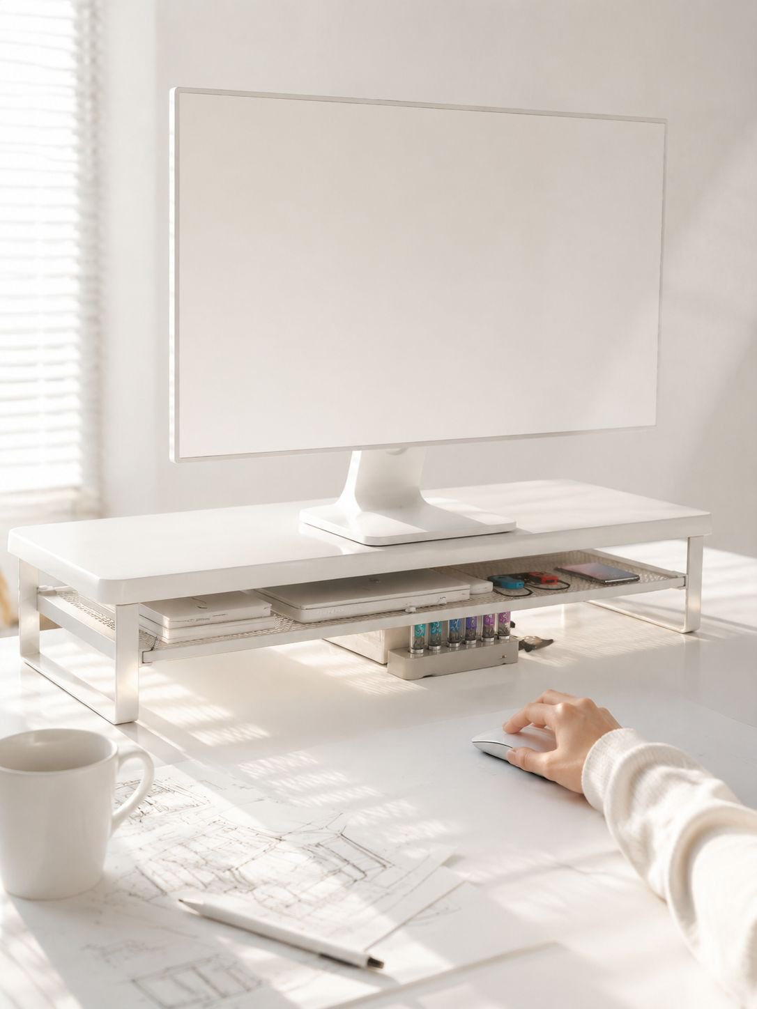 Monitorständer 70 cm für ergonomisches Arbeiten
