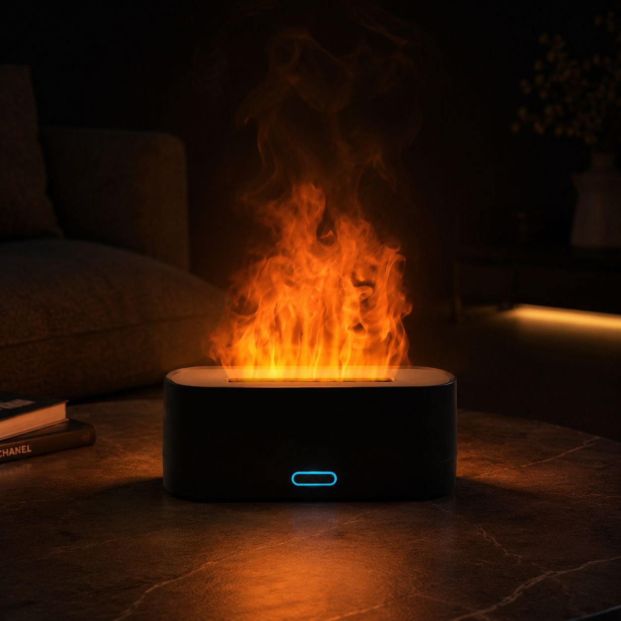 Humidifier small ultrasonic type 160ml humidifier table aroma diffuser USB power supply flame fashio