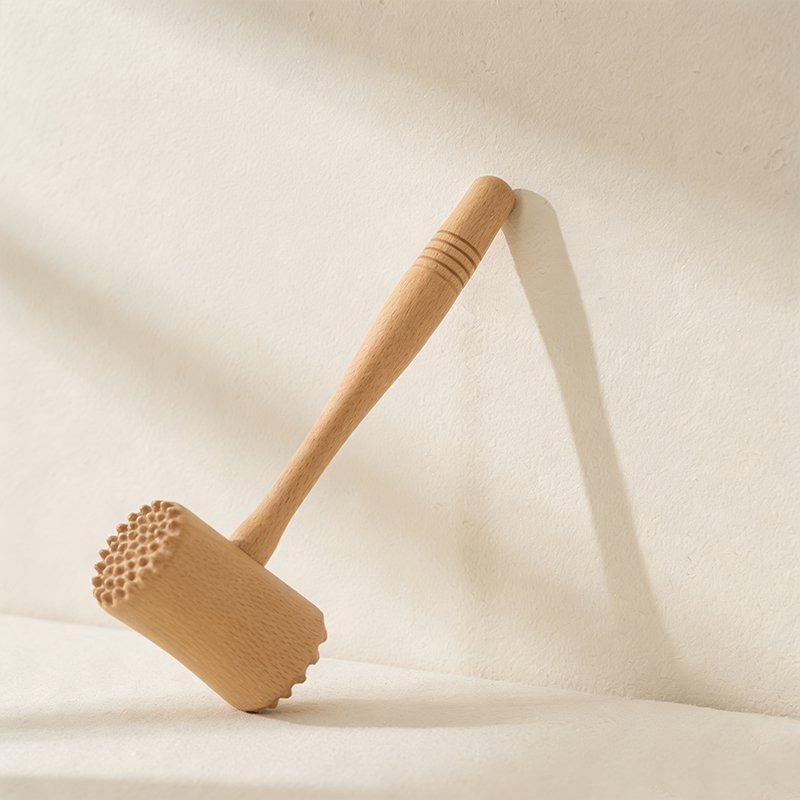 高品質な木製叩き棒のクローズアップ写真