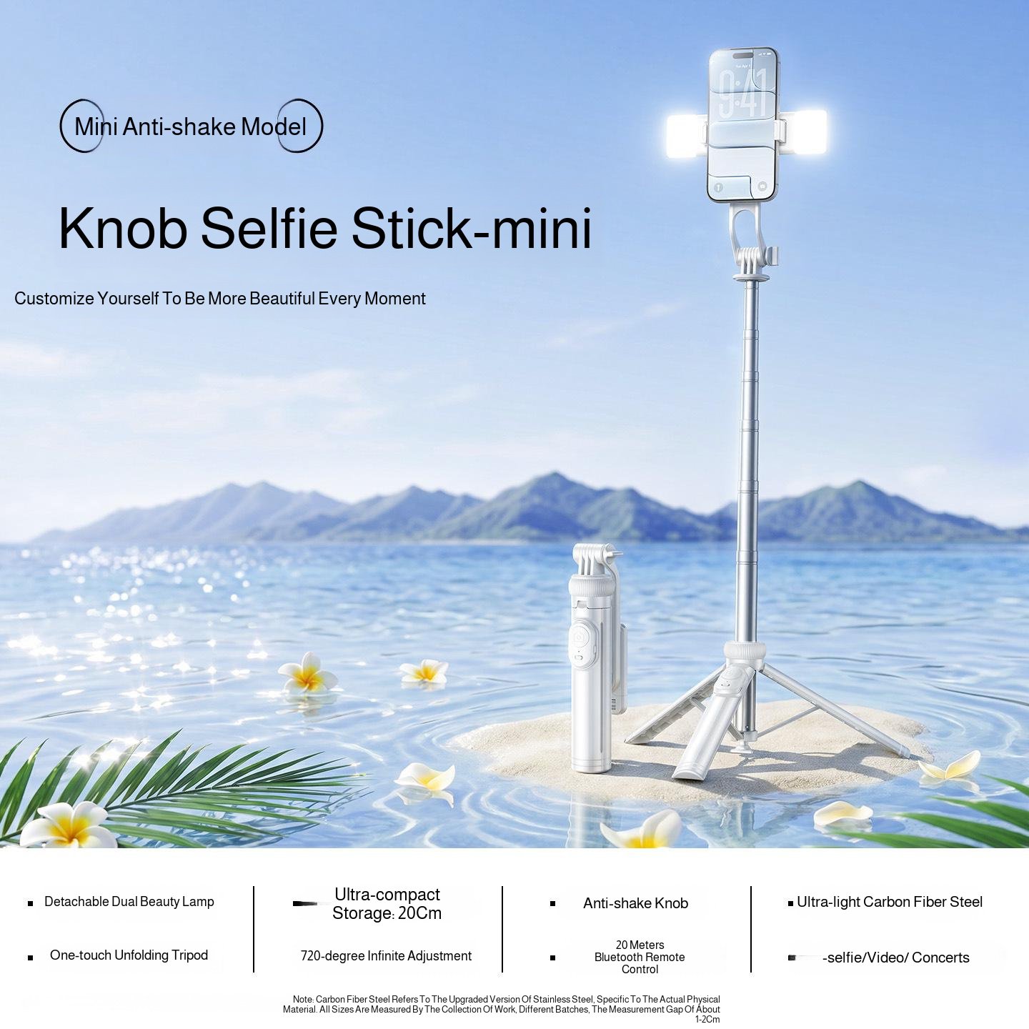 New mini selfie stick, floor tripod, extendable handheld stand