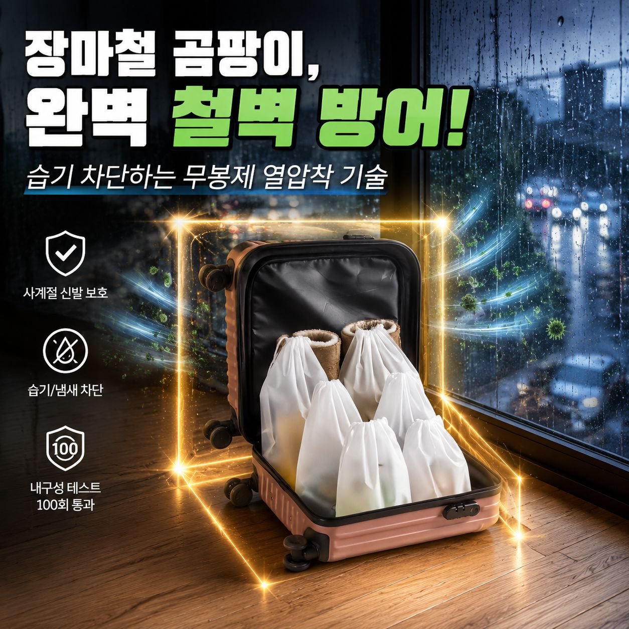 방진 방습 신발 파우치 휴대용 수납백