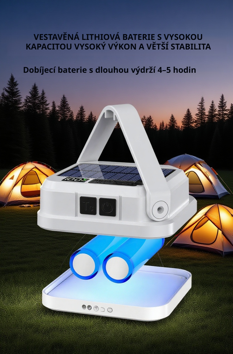 Ekologické solární osvětlení s dobíjecí baterií