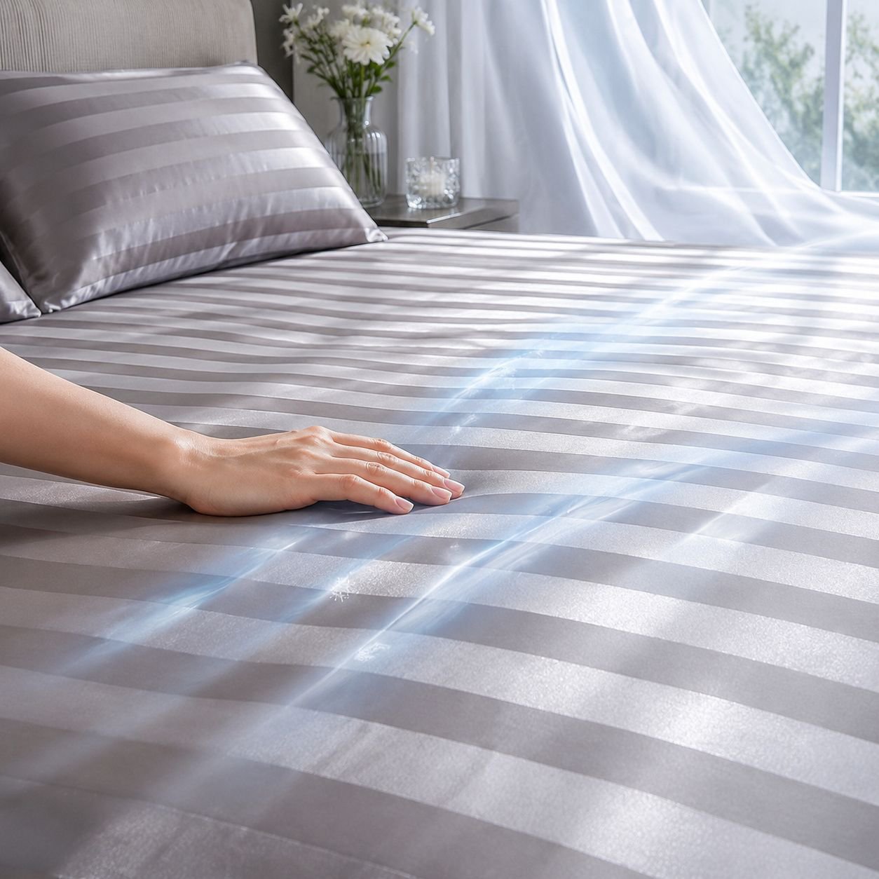 American Light Luxury Silk Satin Three-Piece Bedding Set