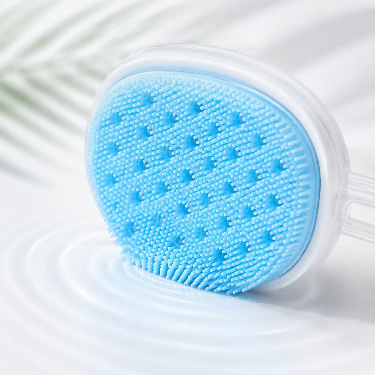 Close-up of foaming scrubber texture