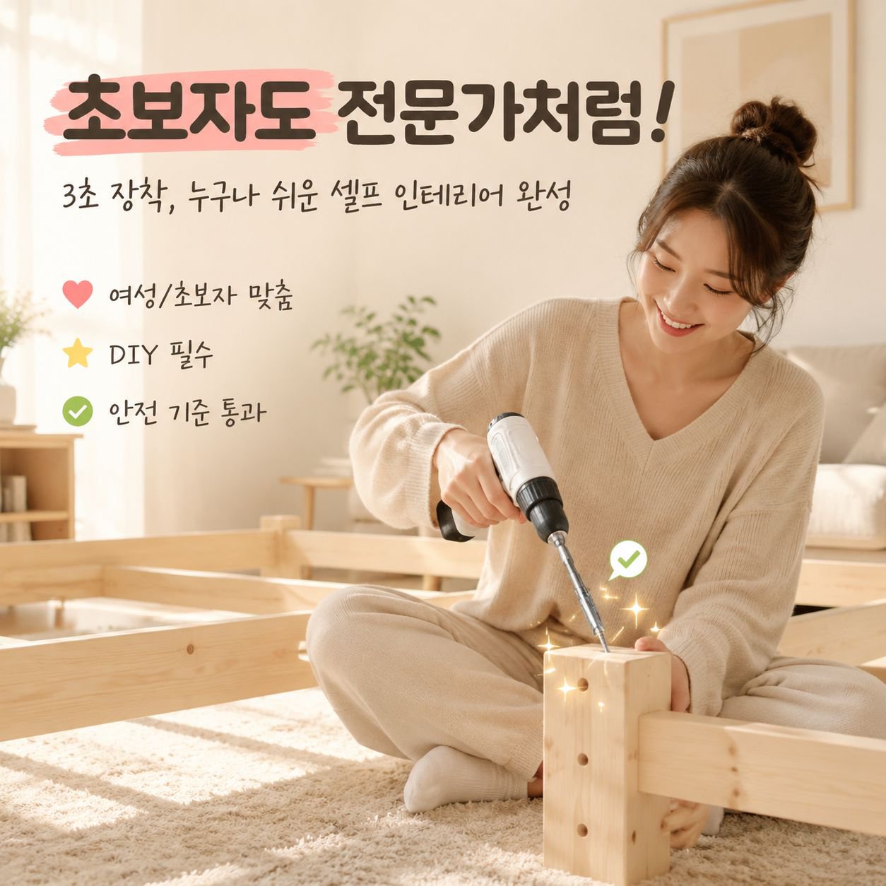한 손 조작 나사 고정 도구 스프링식 드릴 범용형