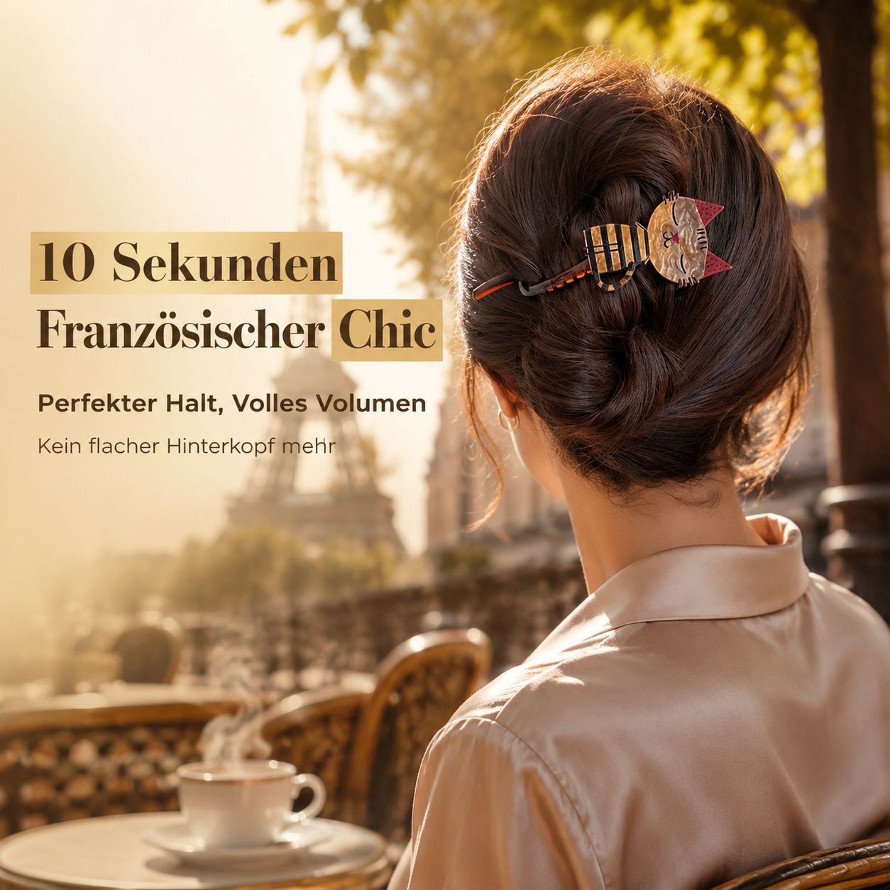 Elegante Katzen-Haarklammer