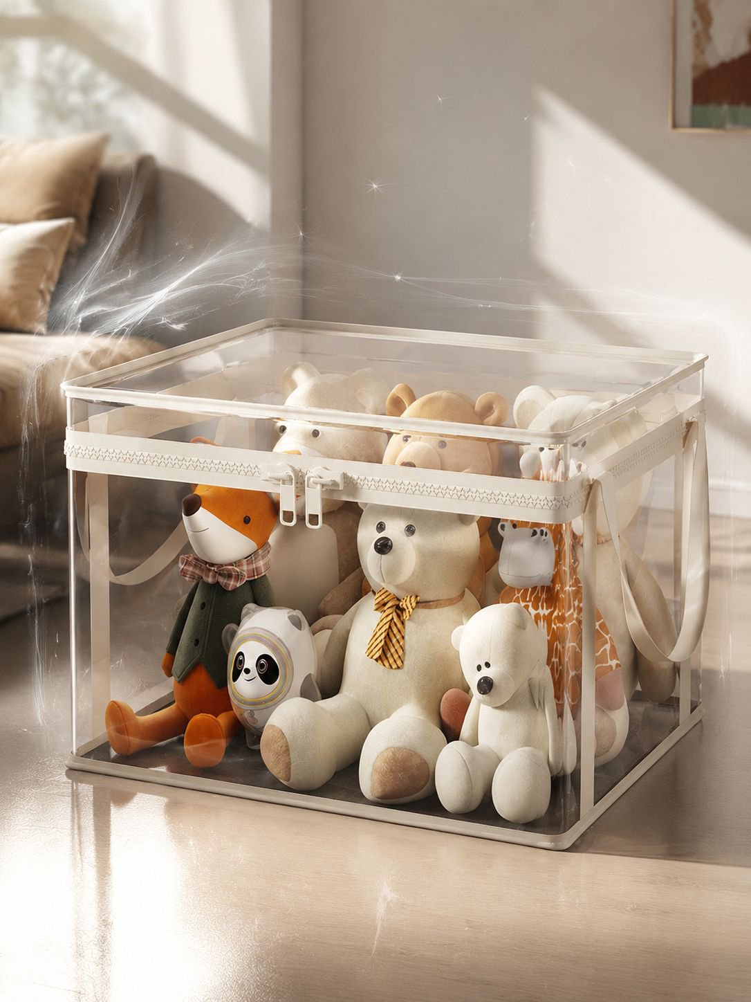 Durable clear toy box for easy access