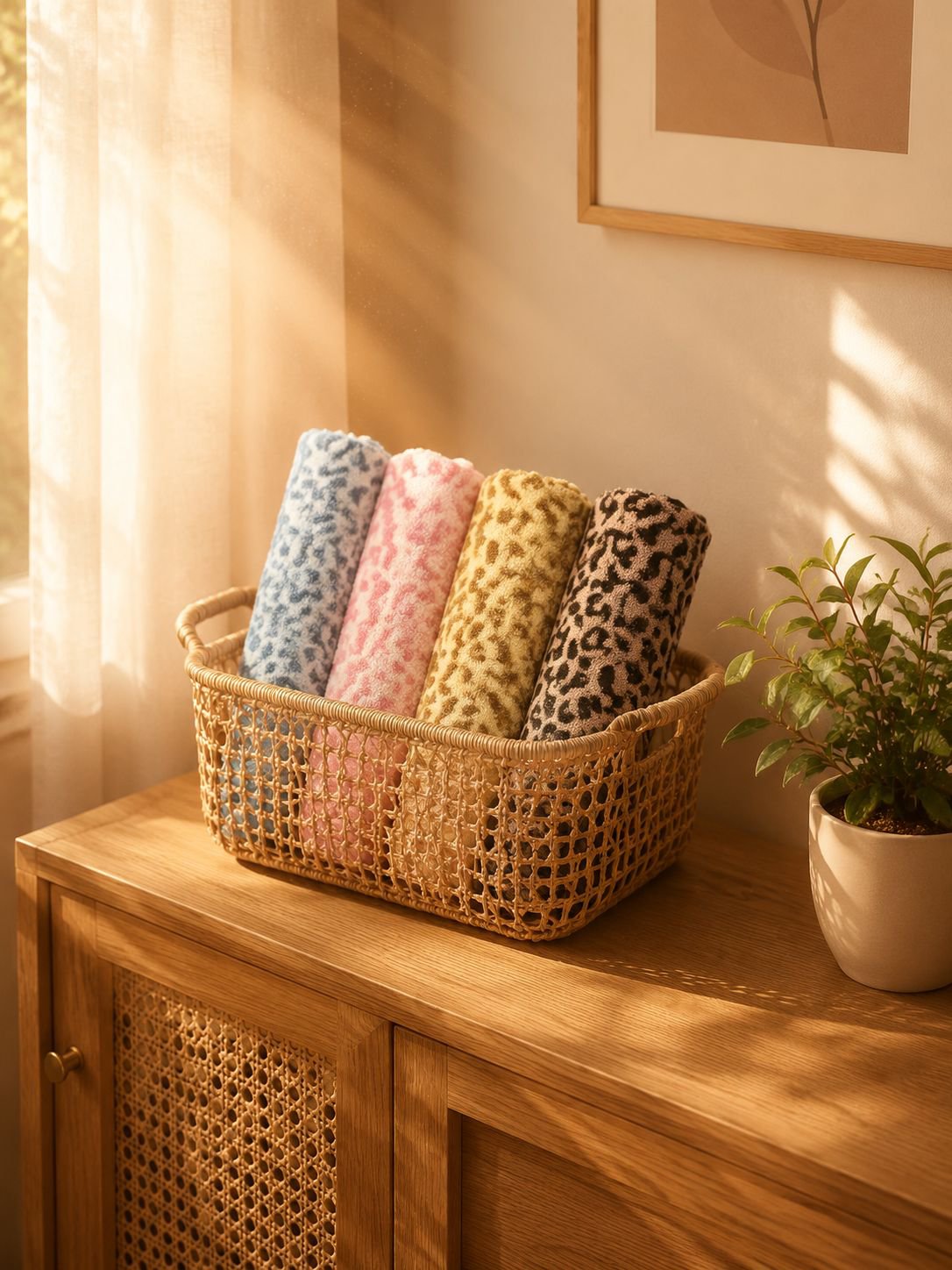 Paño absorbente de alta calidad con diseño elegante de leopardo