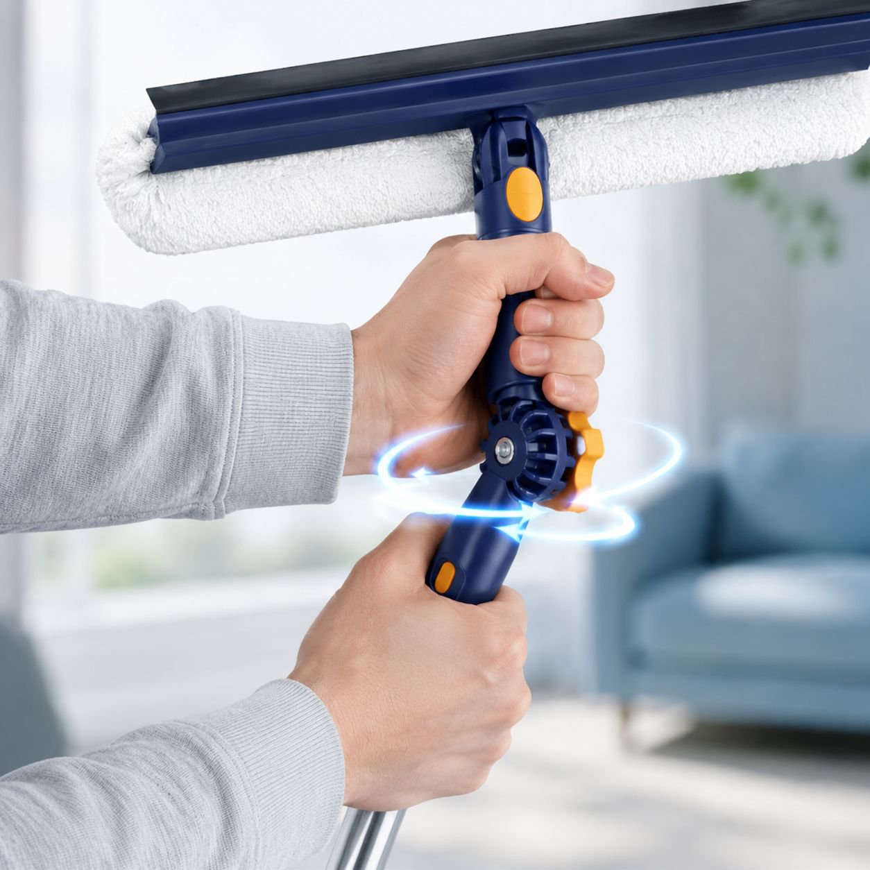 Durable window cleaning brush for household use